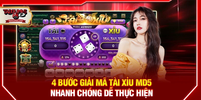 4 bước giải mã tài xỉu MD5 nhanh chóng