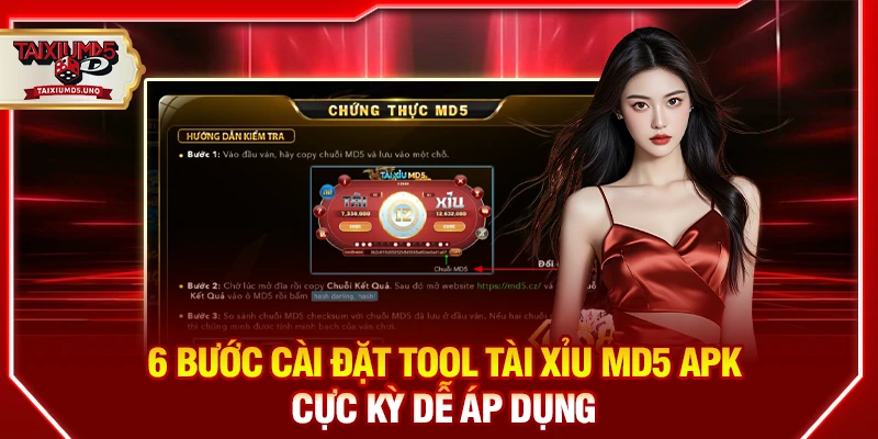 6 bước cài đặt tool tài xỉu MD5 APK