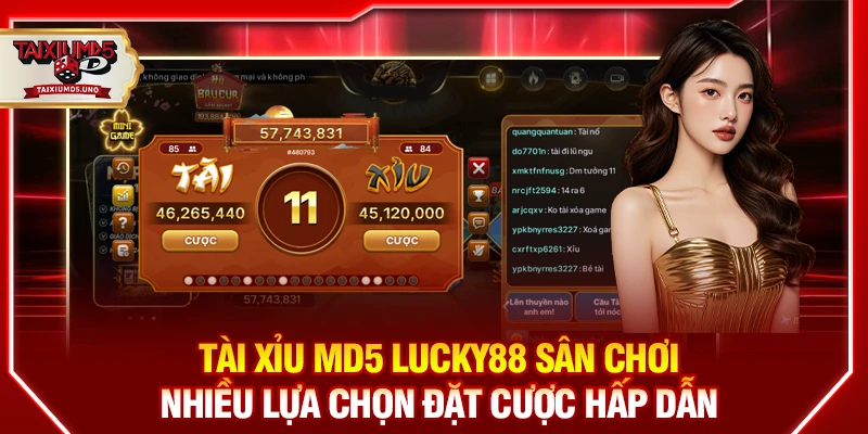 Tài xỉu MD5 lucky88 sân chơi nhiều lựa chọn đặt cược hấp dẫn